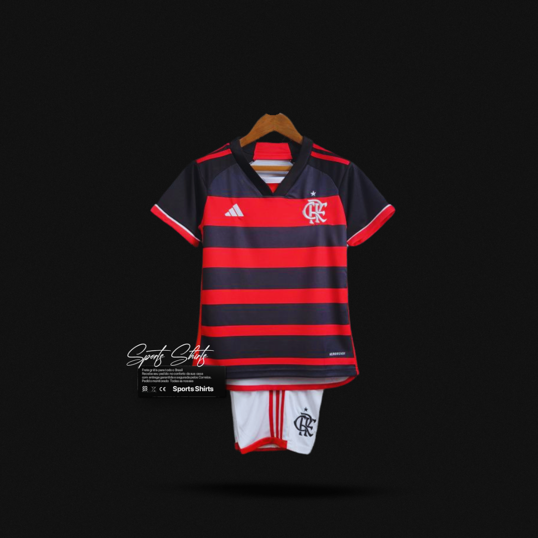 Uniforme Flamengo Home (1) 2024/25 Adidas Infantil