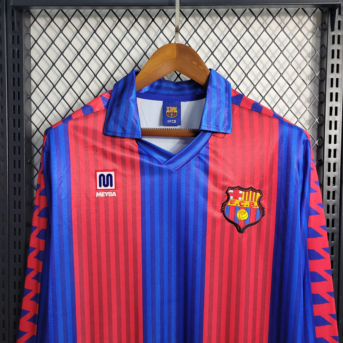 Camisa Barcelona 1992 Retrô Manga Longa Home Masculina