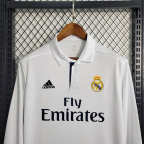 Camisa Real Madrid Home (1) 2016/17  Retrô Manga Longa Masculina