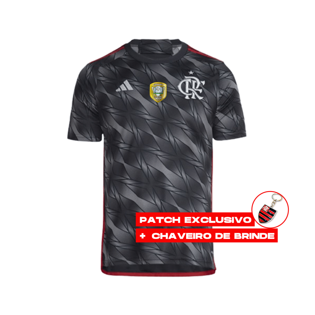 Camisa Flamengo Third + Pach Copa do Brasil (2) 2024/25 Adidas Torcedor Masculina