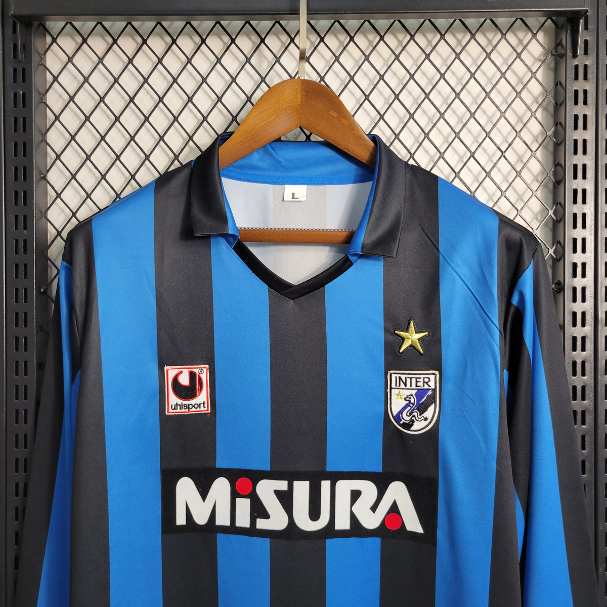 Camisa Inter de Milão Home (1) 1988 Retrô Manga Longa Masculina