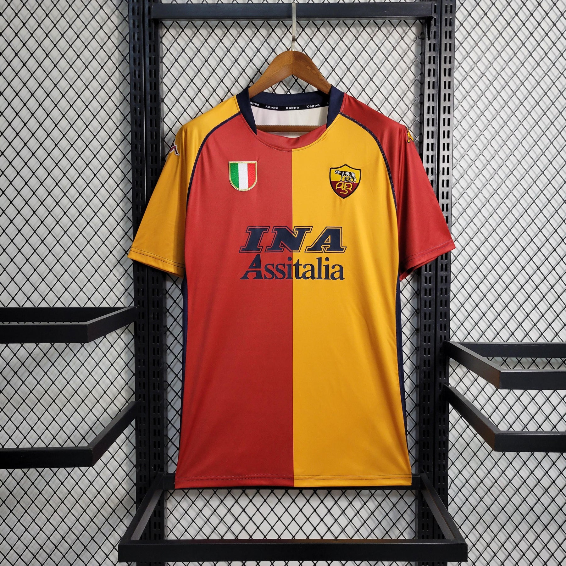 Camisa Roma 2000/01 Kappa Retrô Home Masculina