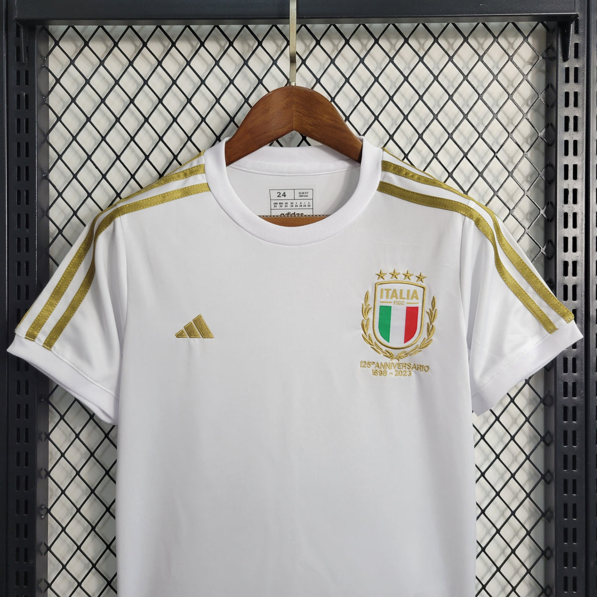 Uniforme Itália White Comemorativo  2023/24 Adidas Infantil