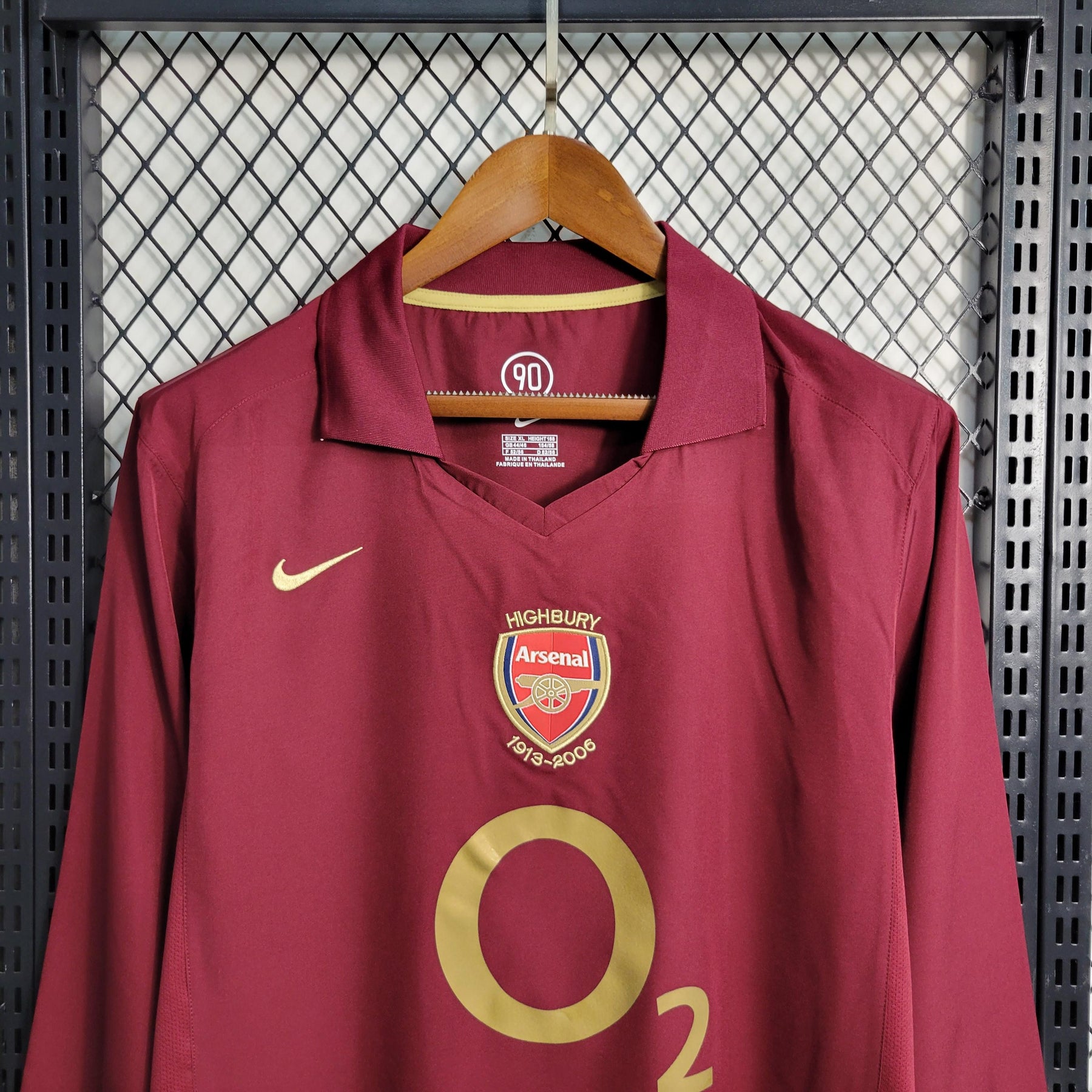 Camisa Arsenal 2005/06 Retrô Manga Longa Masculina