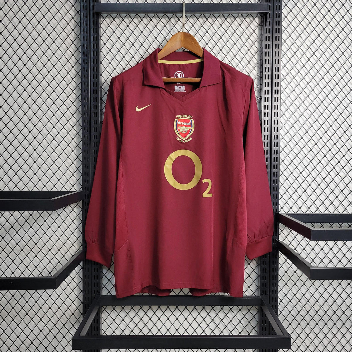 Camisa Arsenal 2005/06 Retrô Manga Longa Masculina