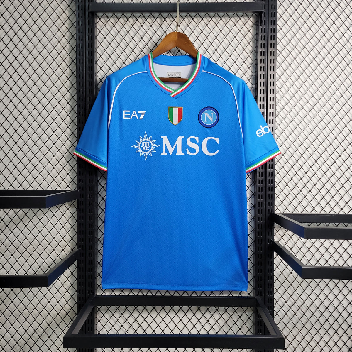 Camisa Napoli Home (1) 2023/24 Emporio Armani Torcedor Masculina