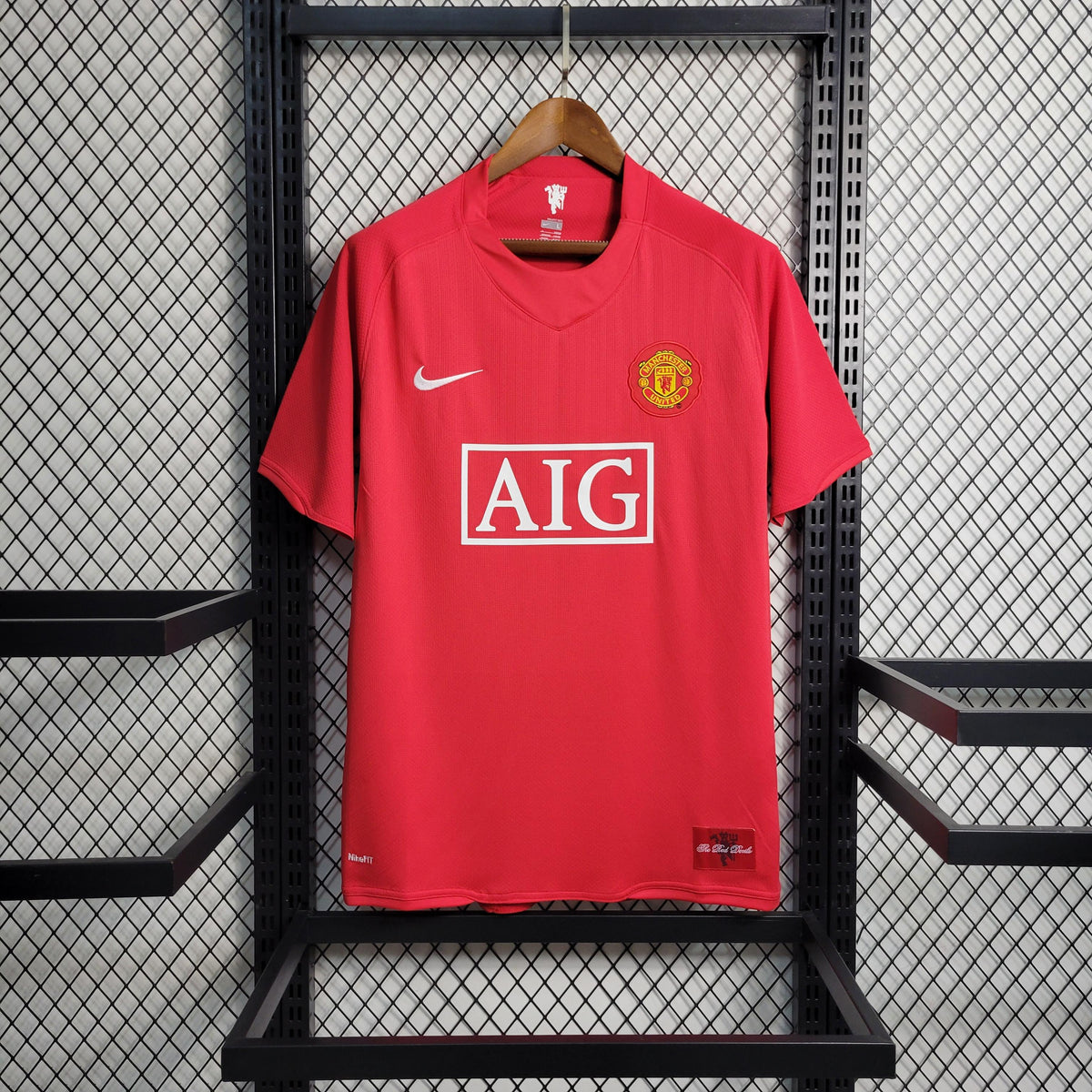 Camisa Manchester United  Home (1) 2007/08 Nike Retrô Masculina