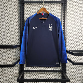 Camisa França World Cup 2018  Retrô Manga Longa Masculina