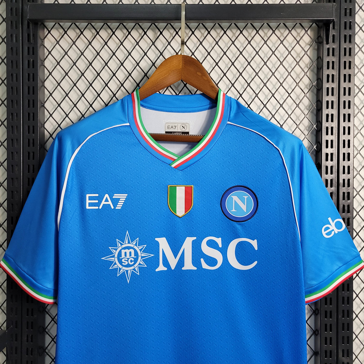 Camisa Napoli Home (1) 2023/24 Emporio Armani Torcedor Masculina