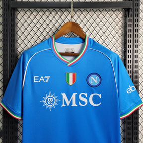 Camisa Napoli Home (1) 2023/24 Emporio Armani Torcedor Masculina