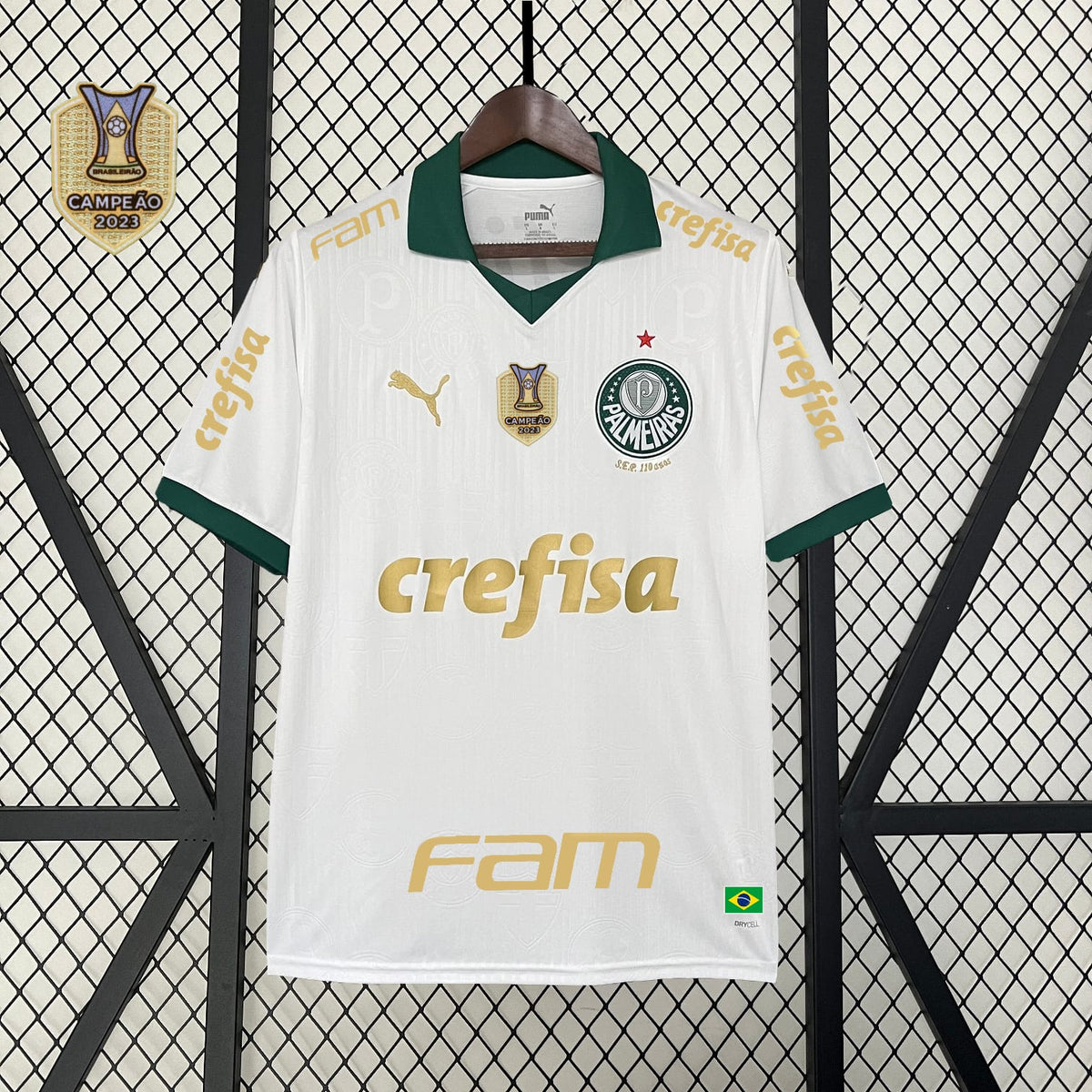 Camisa Palmeiras Away (2) 2024/25  Torcedor Masculina Com Patrocínios + Pach Brasileirão