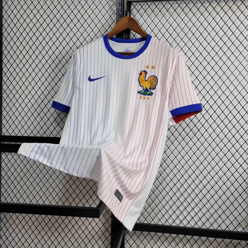 Camisa França away (2) 2024 Nike Torcedor Masculina