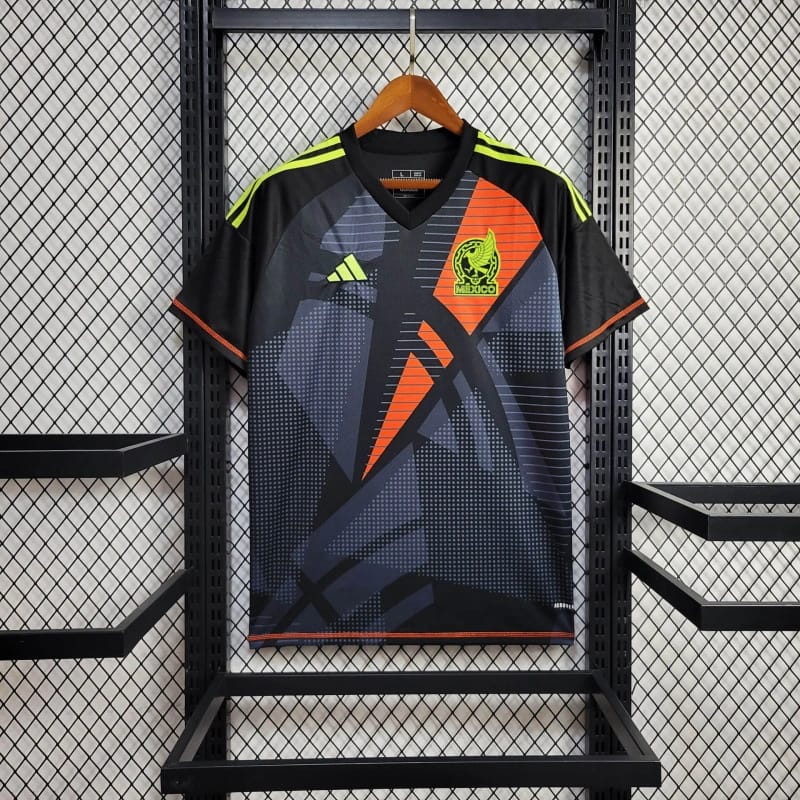 Camisa Mexico Preta  2024/25 Adidas Torcedor Masculina