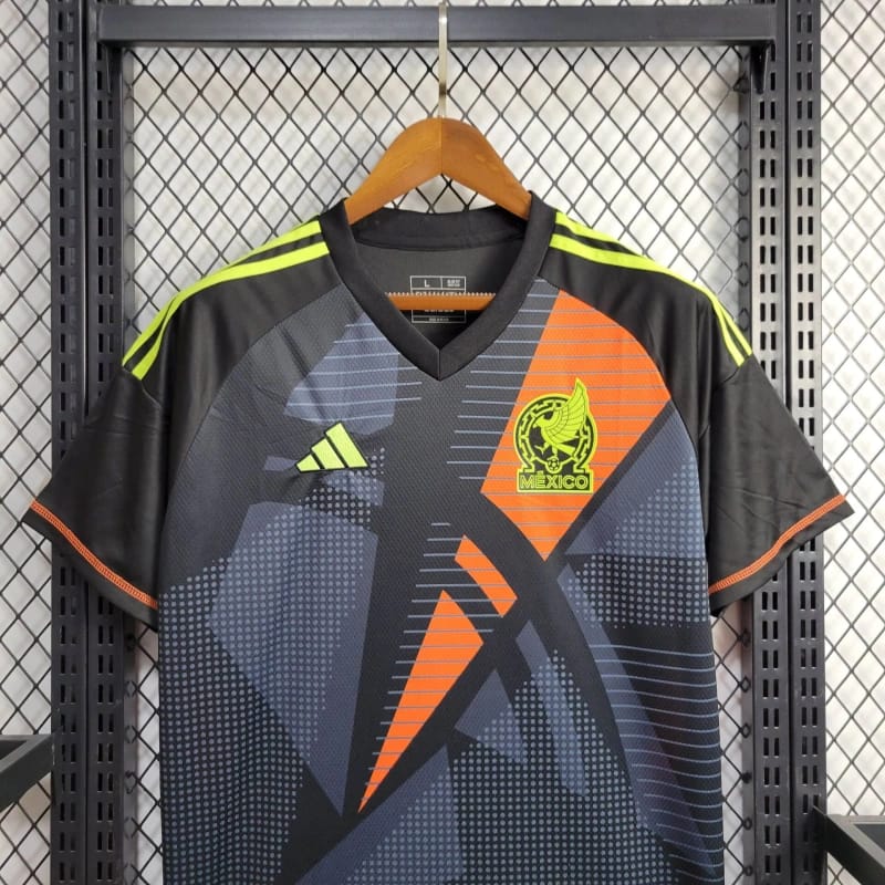 Camisa Mexico Preta  2024/25 Adidas Torcedor Masculina