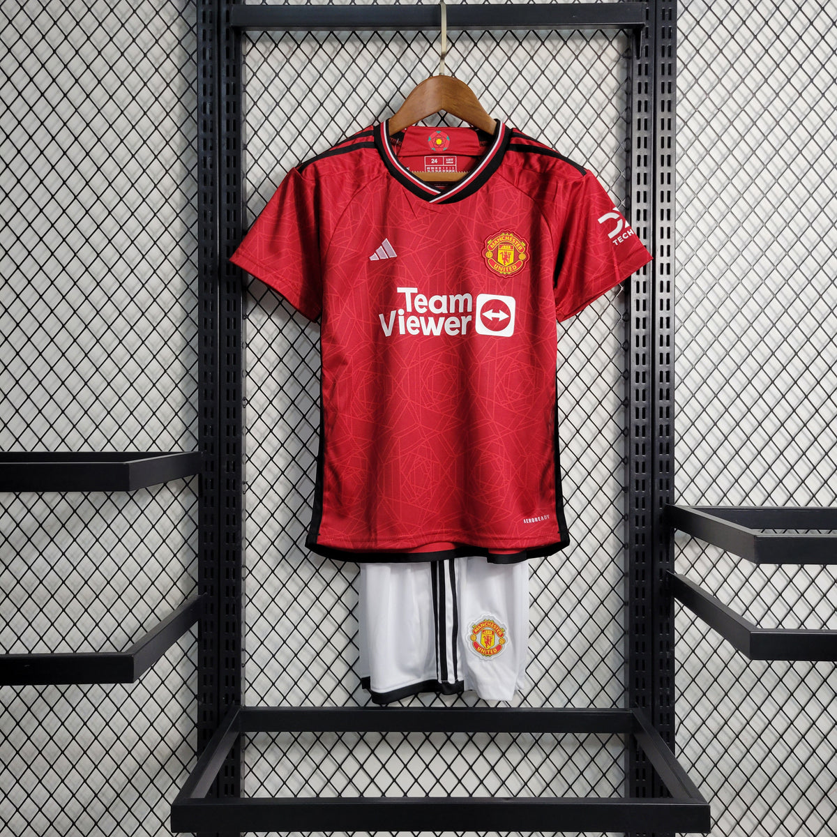 Uniforme Manchester United Home  2023/24 Adidas Infantil