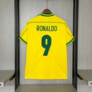 Camisa Brasil 1998 Home Personalizada (Ronaldo 9) - (Retrô)