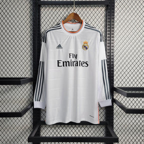 Camisa Real Madrid 2013/14 Retrô Home Manga Longa Masculina