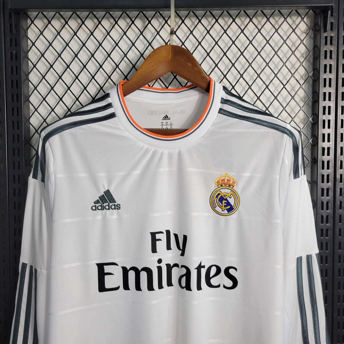 Camisa Real Madrid 2013/14 Retrô Home Manga Longa Masculina