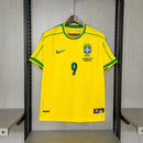 Camisa Brasil 1998 Home Personalizada (Ronaldo 9) - (Retrô)