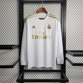 Camisa Real Madrid 2019/20  Retrô Manga Longa Masculina