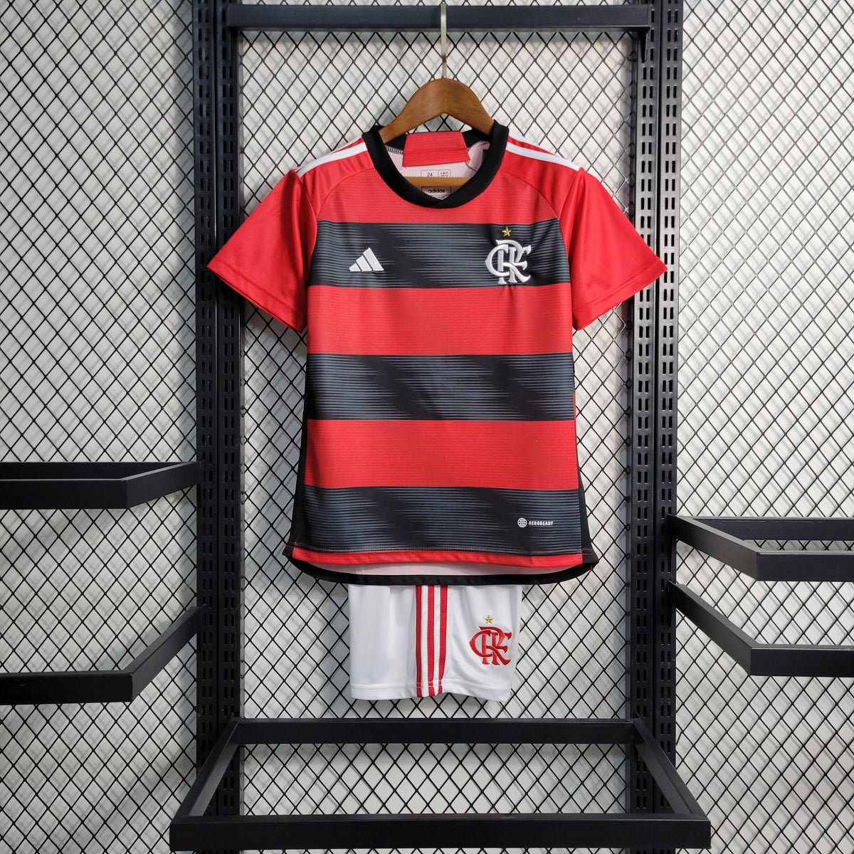 Uniforme Flamengo Home (1) 2023/24 Adidas Infantil