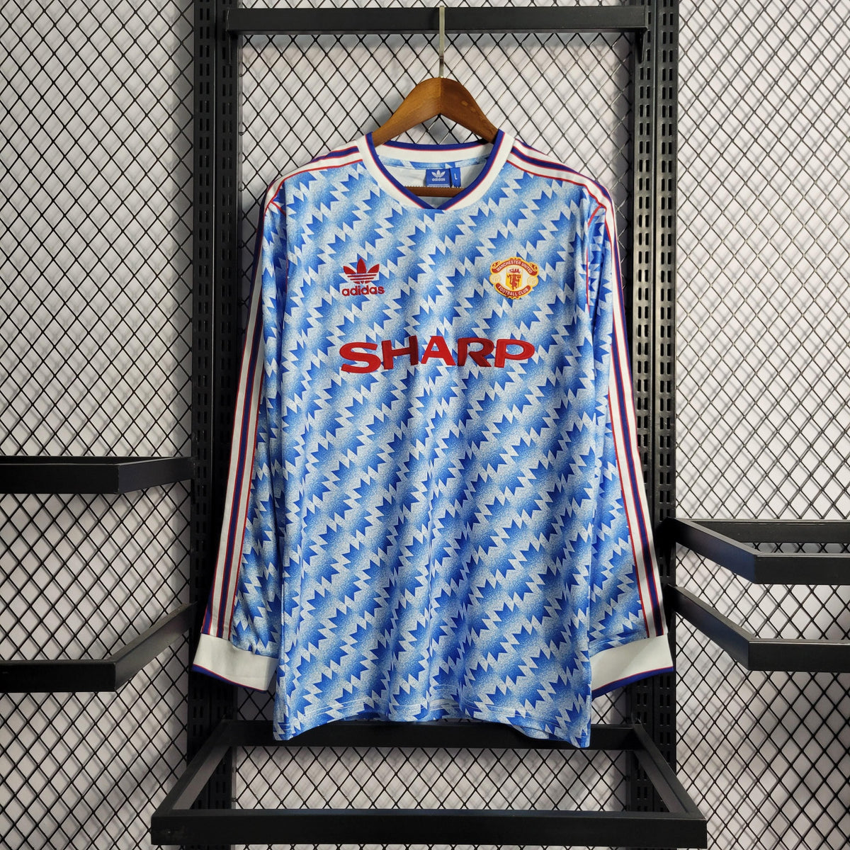 Camisa Manchester United Away (2) 1990-92 Adidas Retrô Manga Longa Masculina