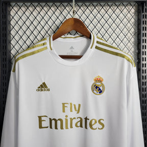 Camisa Real Madrid 2019/20  Retrô Manga Longa Masculina