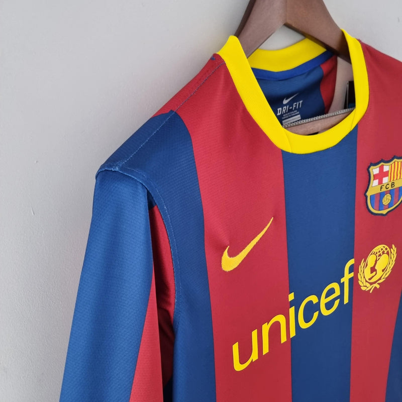 Camisa de Manga Longa do Barcelona Home 14/15 Retro Nike