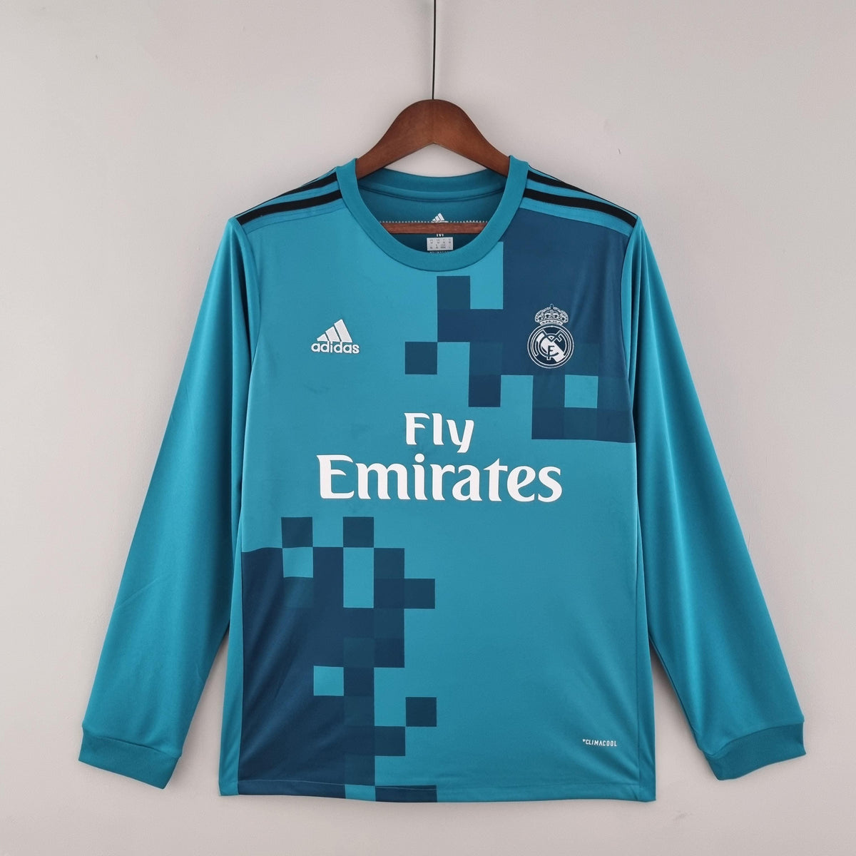 Camisa Real Madrid Third (3) 2017/18 Adidas Retrô Manga Longa Masculina