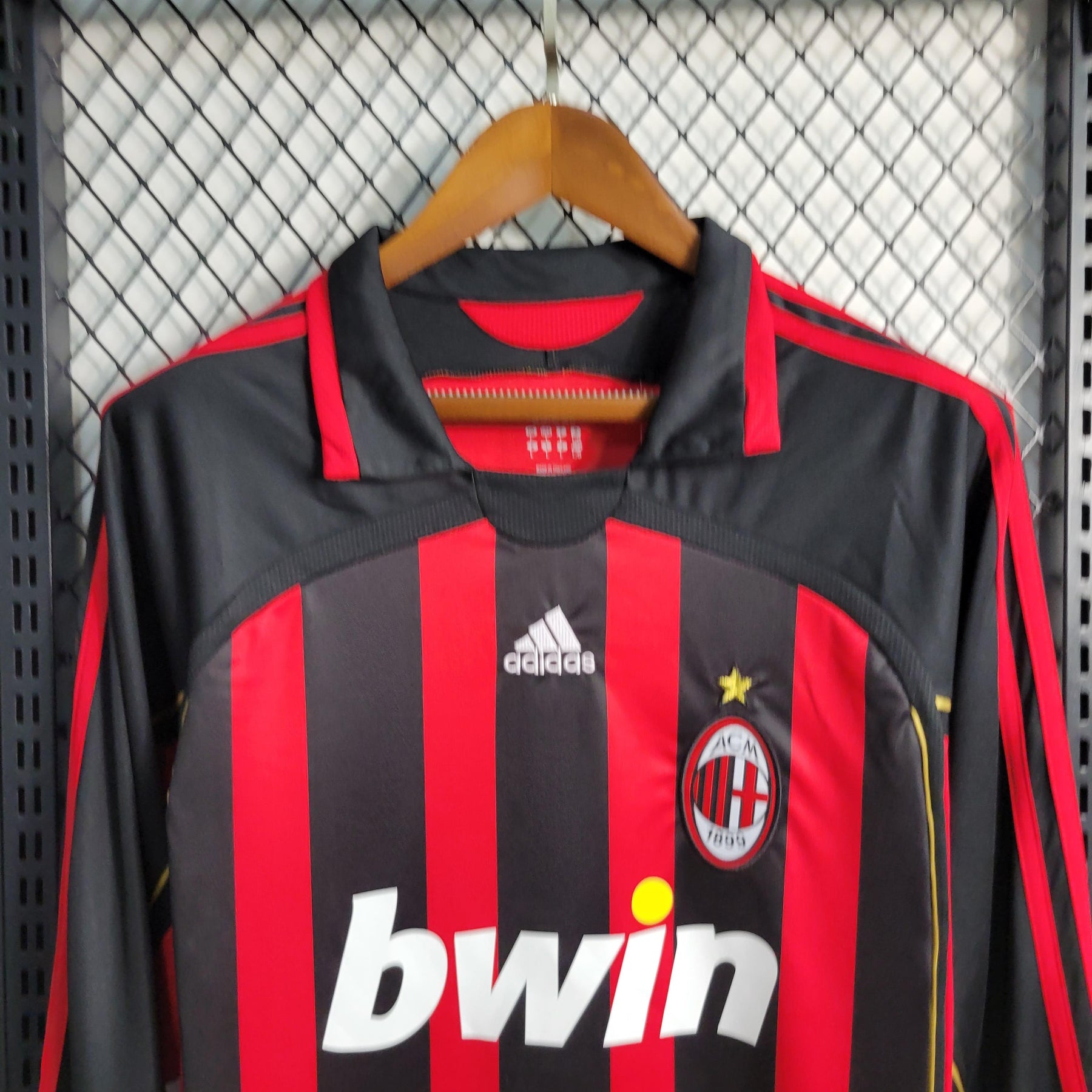 Camisa Milan Home (1) 2006/07 Adidas Retrô Manga Longa Masculina