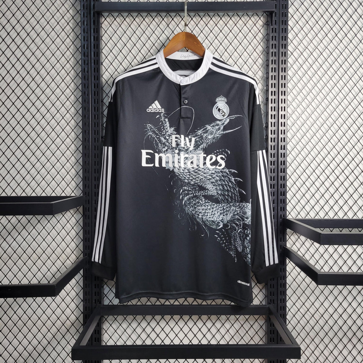 Camisa Real Madrid  2014  Retrô Manga Longa Masculina